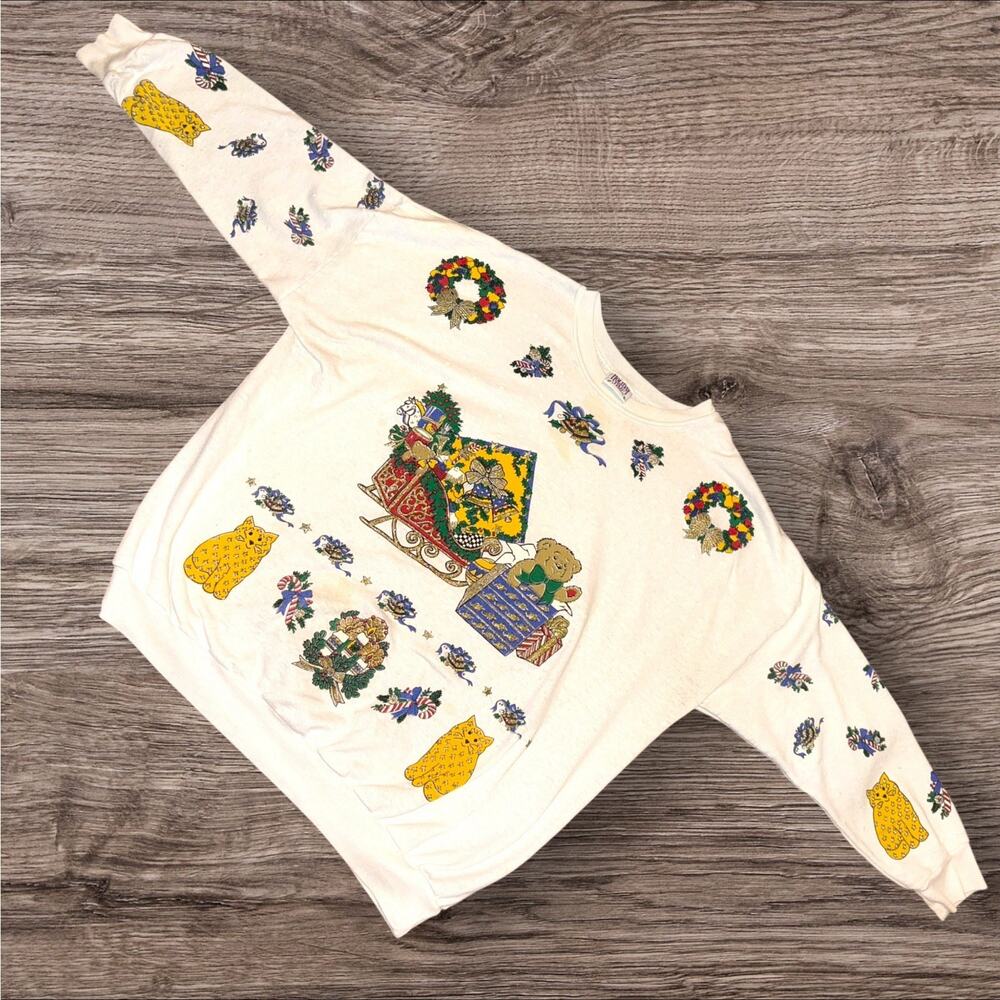 Vintage Holiday Time Ugly Christmas Sweater Women’s Size 18